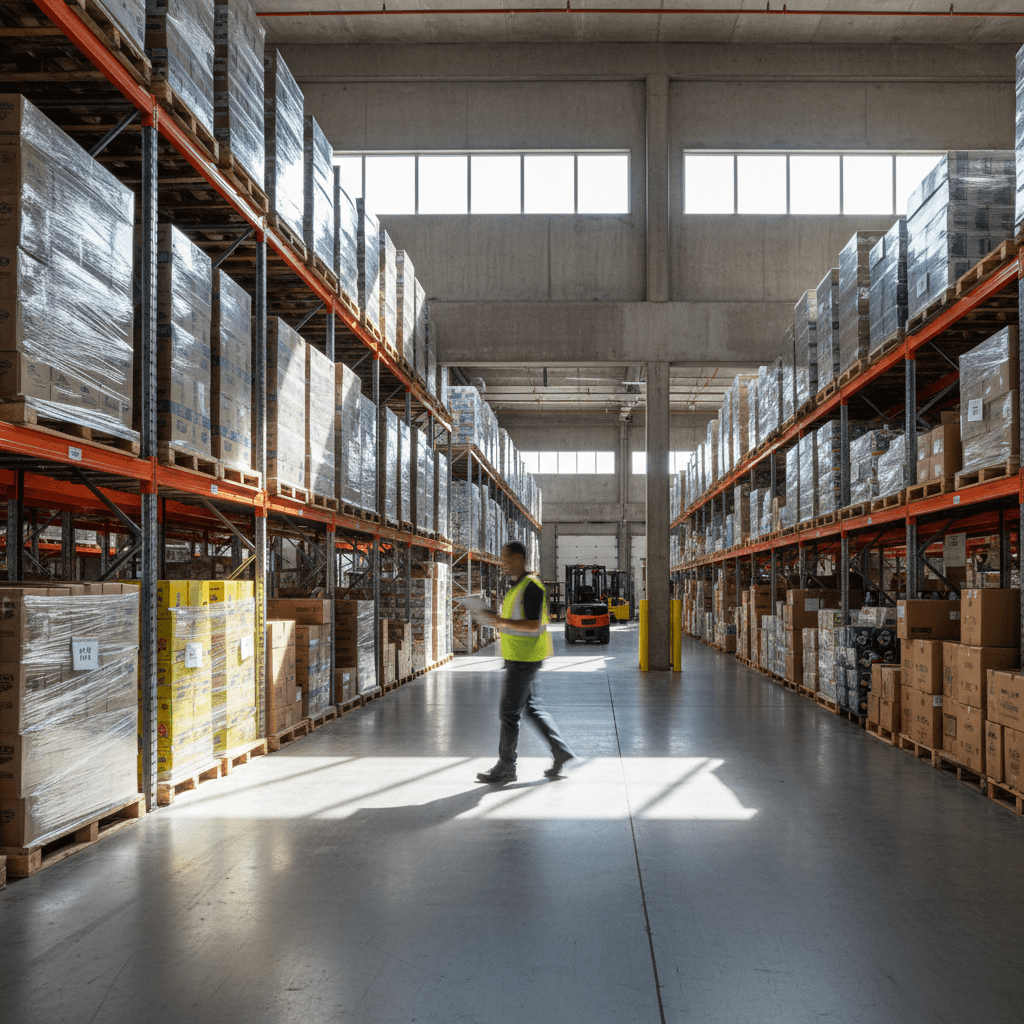 Bulk inventory organized in Miami warehouse