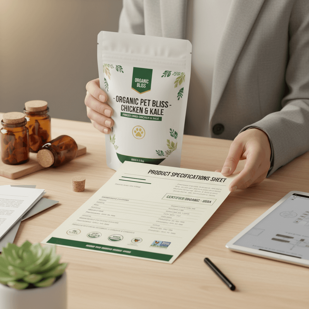 Product samples and specification documentation for sourcing managers