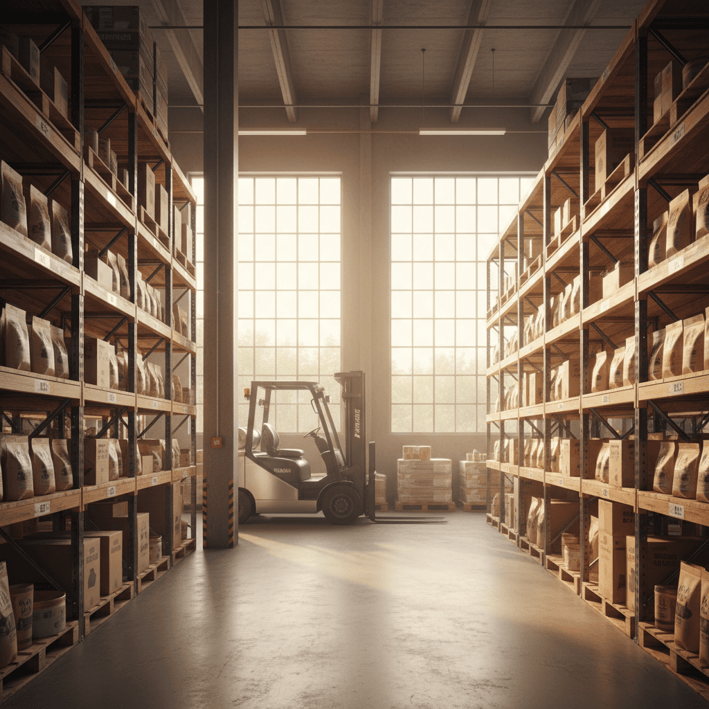 Miami warehouse with organized bulk inventory