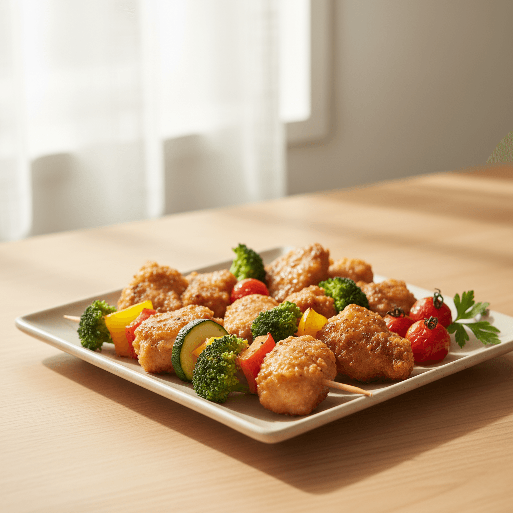 Chicken and vegetable bite-sized pet snacks