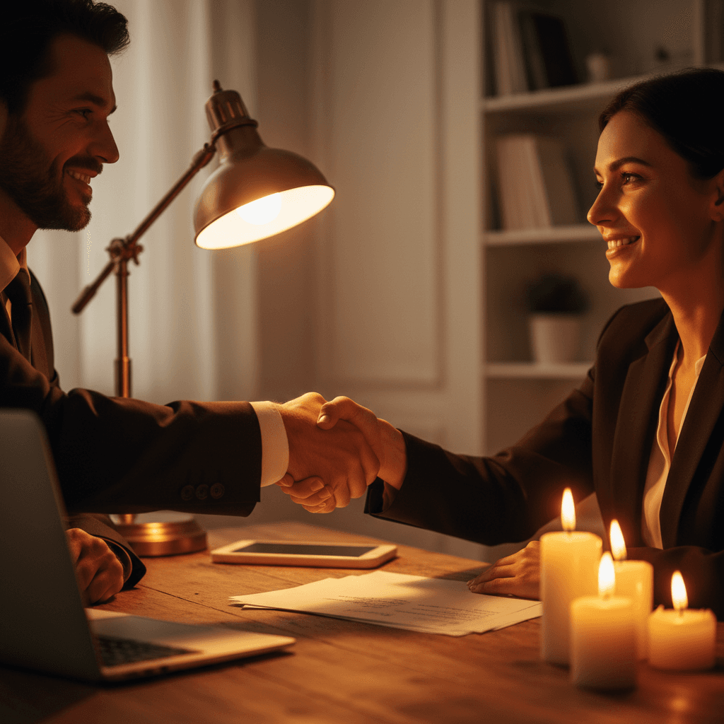 Direct partnership handshake between supplier and buyer